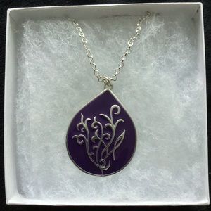 Tear drop Younique branded necklace